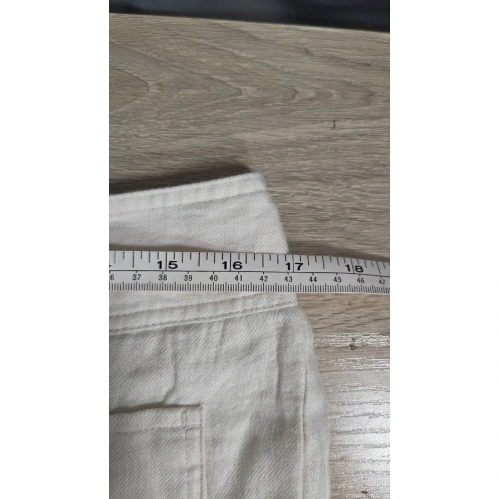 The Limited Linen Lined Shorts Pockets Ivory Size 6 - Picture 5 of 7